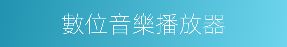 數位音樂播放器的同義詞