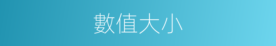 數值大小的同義詞