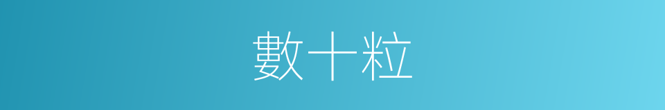 數十粒的同義詞