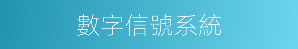 數字信號系統的同義詞