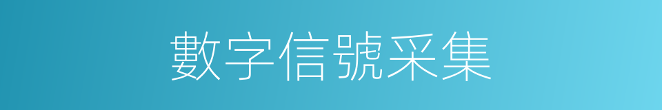 數字信號采集的同義詞