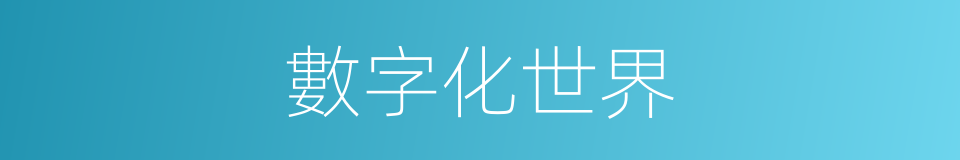 數字化世界的同義詞