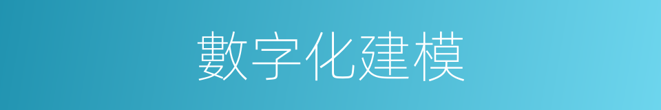 數字化建模的同義詞