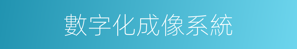 數字化成像系統的同義詞