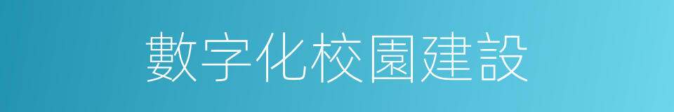 數字化校園建設的同義詞