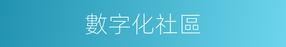 數字化社區的同義詞