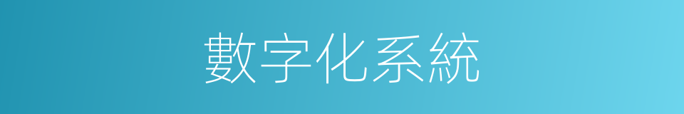 數字化系統的同義詞