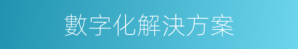 數字化解決方案的同義詞