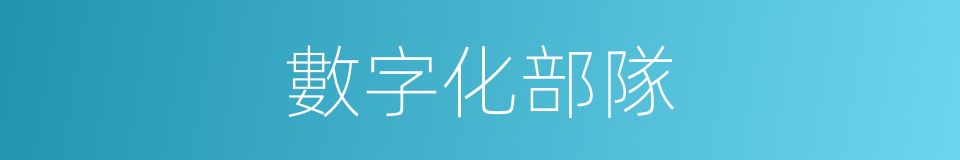 數字化部隊的同義詞