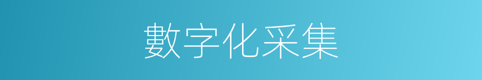 數字化采集的同義詞