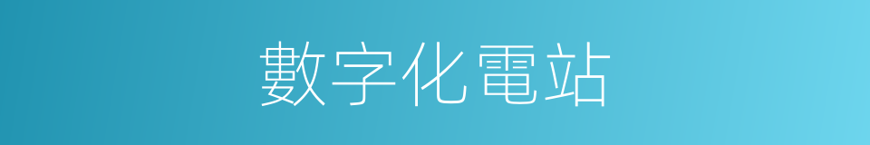 數字化電站的同義詞