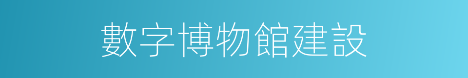 數字博物館建設的同義詞