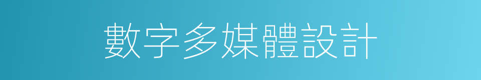 數字多媒體設計的同義詞