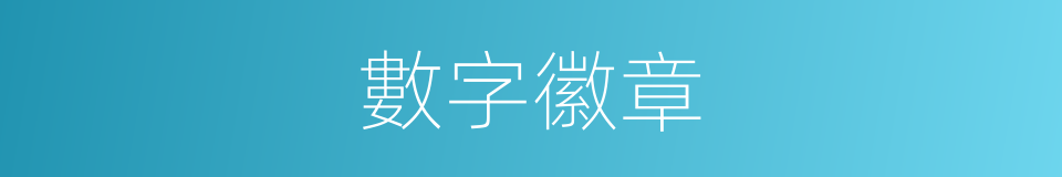 數字徽章的同義詞