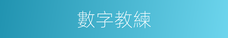 數字教練的同義詞
