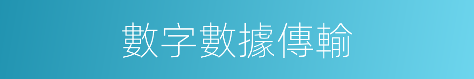數字數據傳輸的同義詞