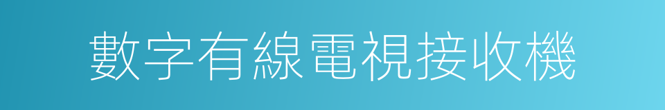 數字有線電視接收機的同義詞