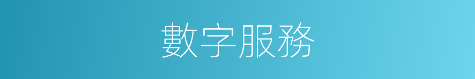 數字服務的同義詞