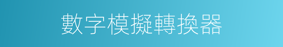 數字模擬轉換器的同義詞