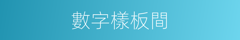 數字樣板間的同義詞