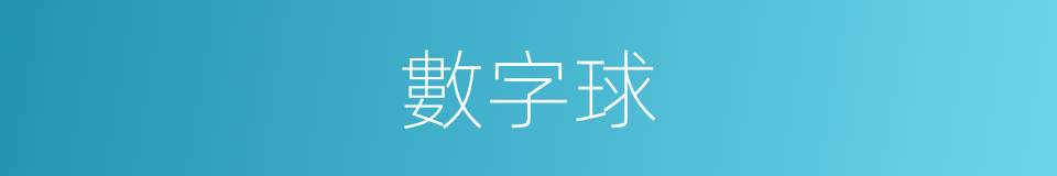 數字球的同義詞