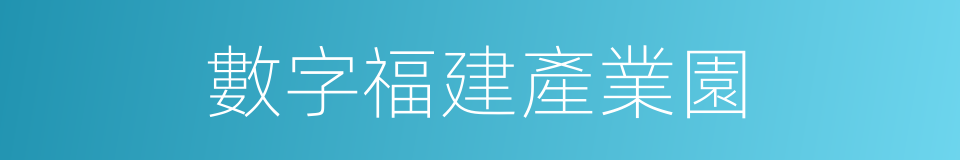 數字福建產業園的同義詞