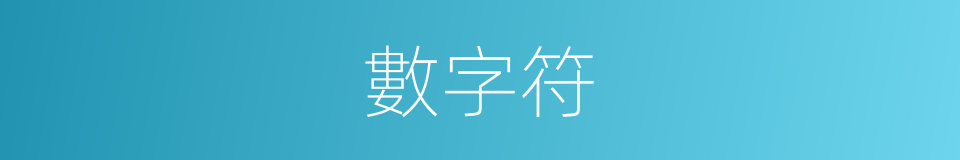 數字符的同義詞