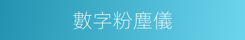 數字粉塵儀的同義詞