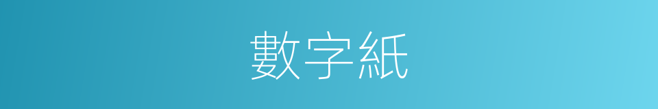 數字紙的同義詞