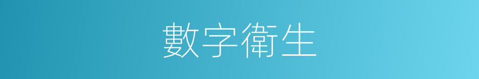 數字衛生的同義詞