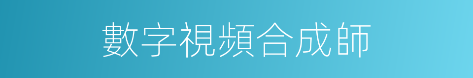 數字視頻合成師的同義詞