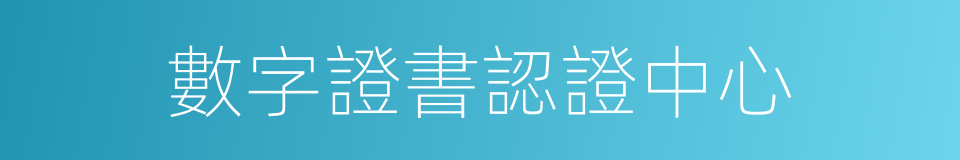 數字證書認證中心的同義詞