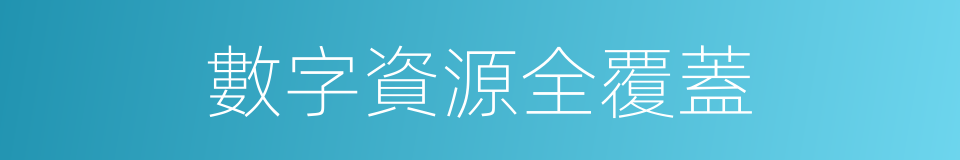 數字資源全覆蓋的同義詞