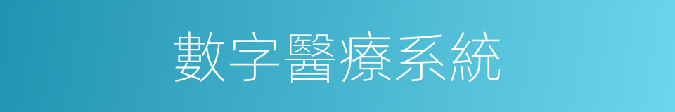 數字醫療系統的同義詞