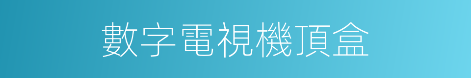 數字電視機頂盒的同義詞