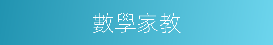 數學家教的同義詞