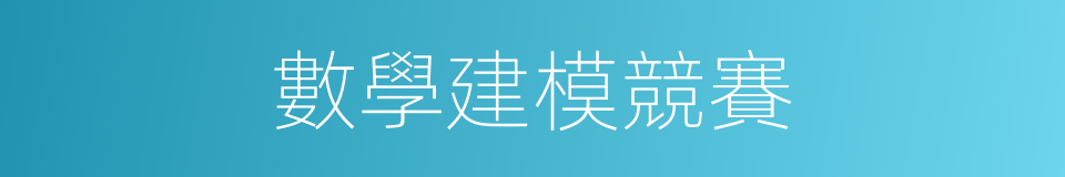 數學建模競賽的同義詞