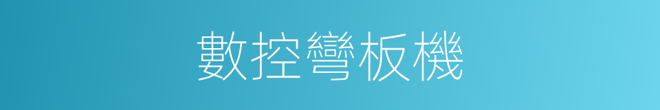 數控彎板機的同義詞