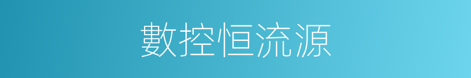數控恒流源的同義詞