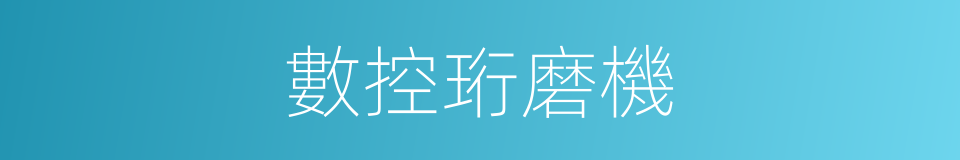 數控珩磨機的同義詞