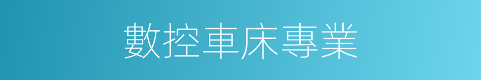 數控車床專業的同義詞