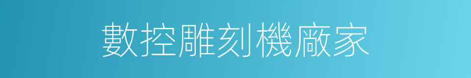 數控雕刻機廠家的同義詞