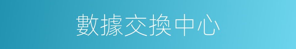 數據交換中心的同義詞