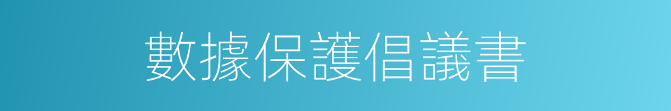 數據保護倡議書的同義詞