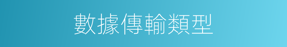 數據傳輸類型的同義詞