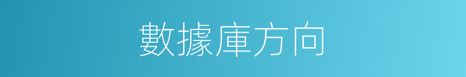 數據庫方向的同義詞