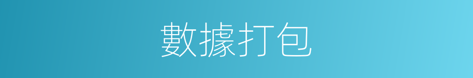 數據打包的同義詞