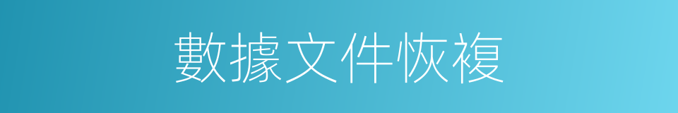 數據文件恢複的同義詞