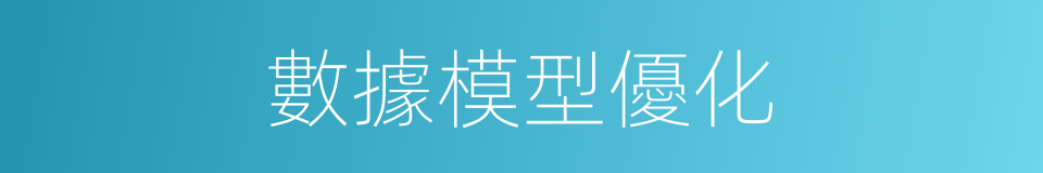 數據模型優化的同義詞