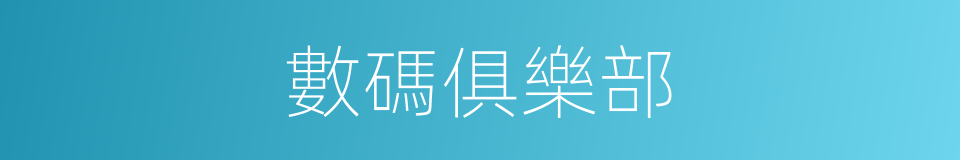 數碼俱樂部的同義詞